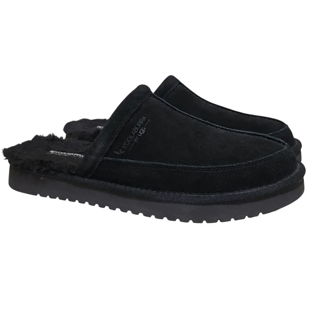 Koolaburra by UGG Men Bordon Scuff Mule Slippers Size US 9 Black Suede